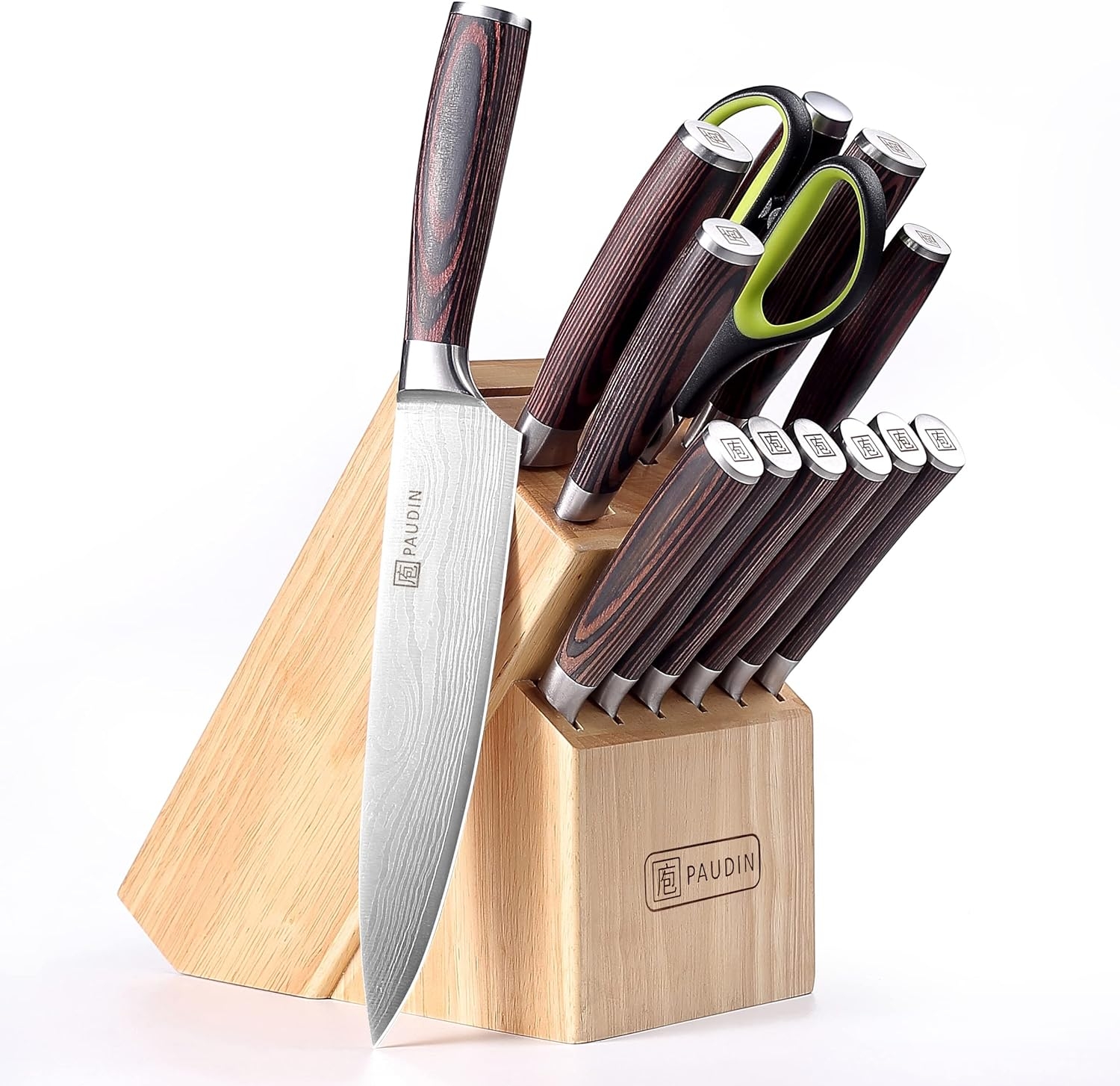  PAUDIN Kitchen Knife Set, 3 Piece High Carbon Stainless Steel  Professional Chef Knife Set with Ultra Sharp Blade & Wooden Handle (Kitchen  Knife Set 3 Pcs): Home & Kitchen
