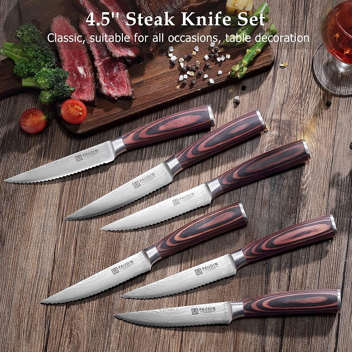  PAUDIN Kitchen Knife Set 3 Piece, Chef Knife Set
