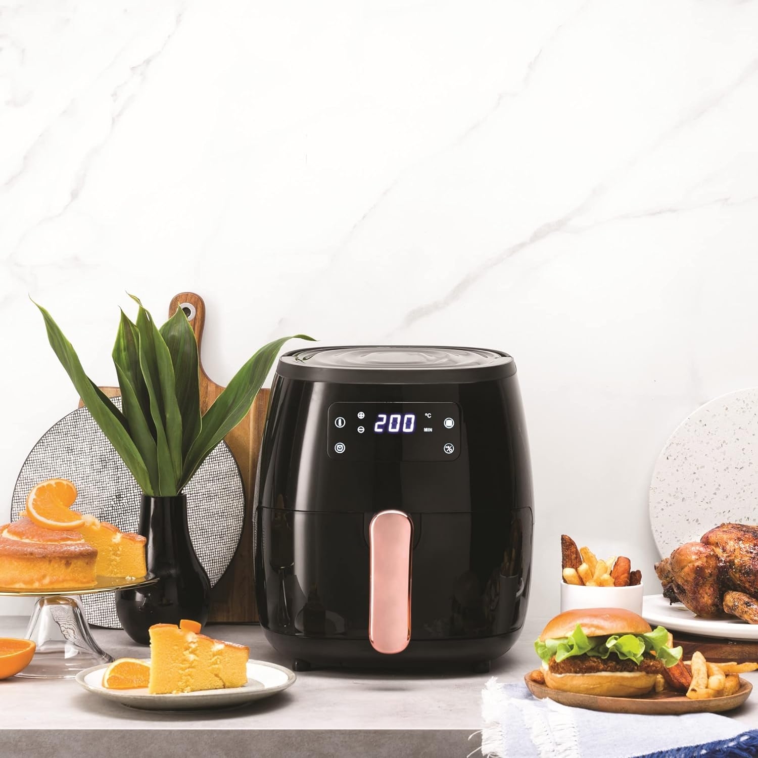 The Russell Hobbs Brooklyn Digital Air Fryer cooks your favourite foods up  to 82% faster* with little or no added oil, while saving up to…