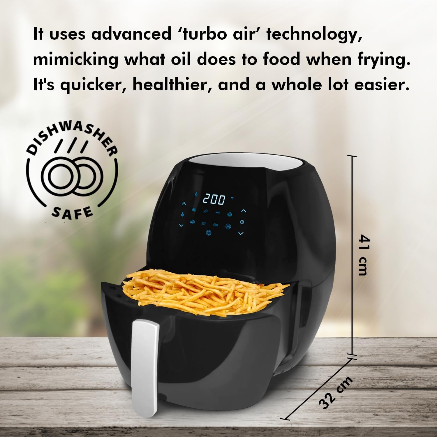 Healthy Choice 8 Litre Digital Air Fryer for Healthy Oil-Free