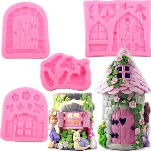 Mujiang Enchanted Vintage Fairy Garden Silicone Chocolate Molds