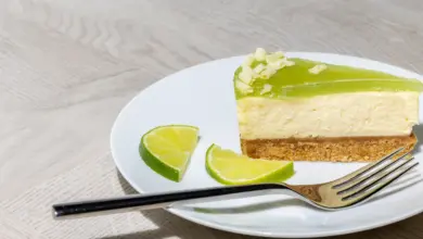 15 Minute Citrus Cheesecake on a White Plate