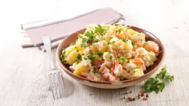 6min One Pot Potato Salad Next to a Fork