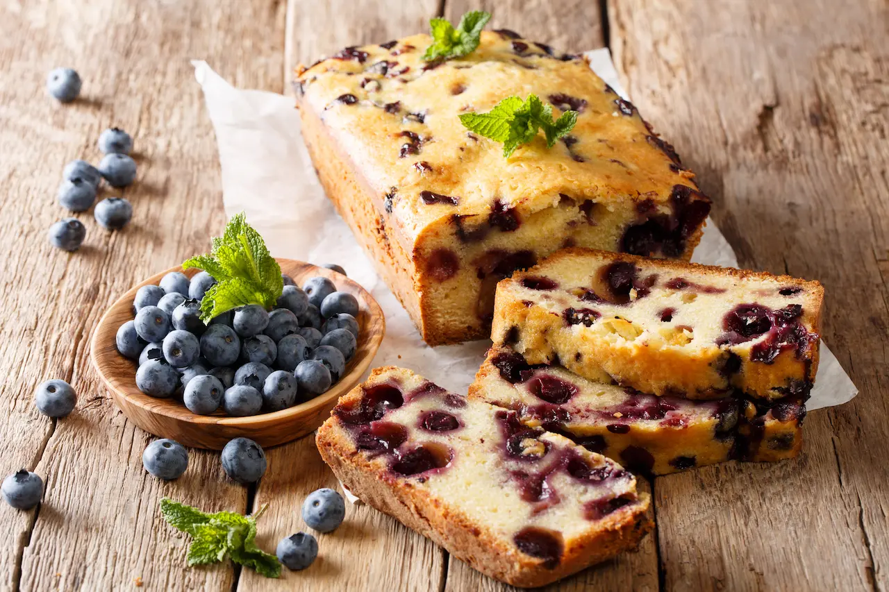 Banana Blueberry Spelt Loaf