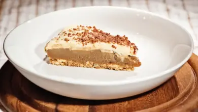 Banoffee Pie on a White Plate