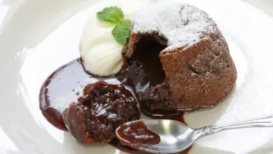 White Plate Filled With Celebration Chocolate Puddings