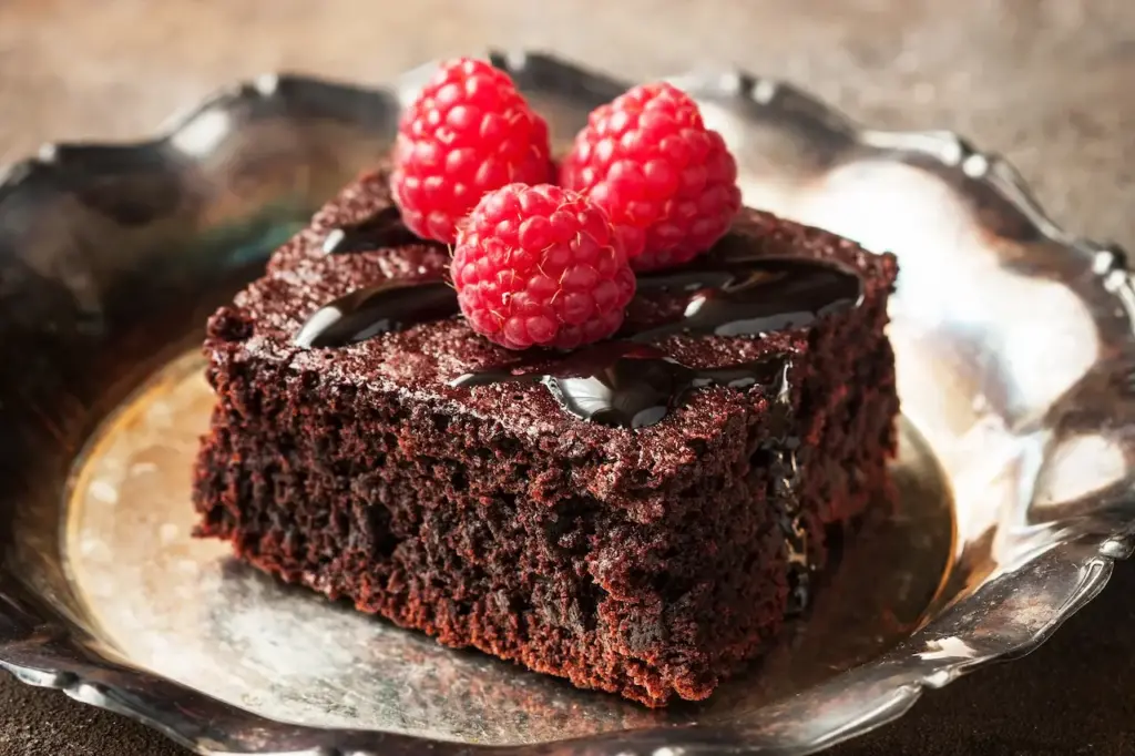 Chocolate Brownie with Raspberry 