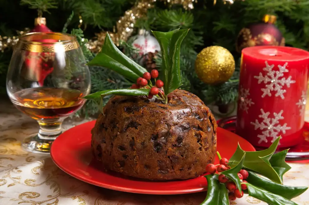 Christmas Pudding with Butterscotch Sauce