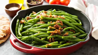 Green Beans w Pancetta & Pine Nuts On A Pan