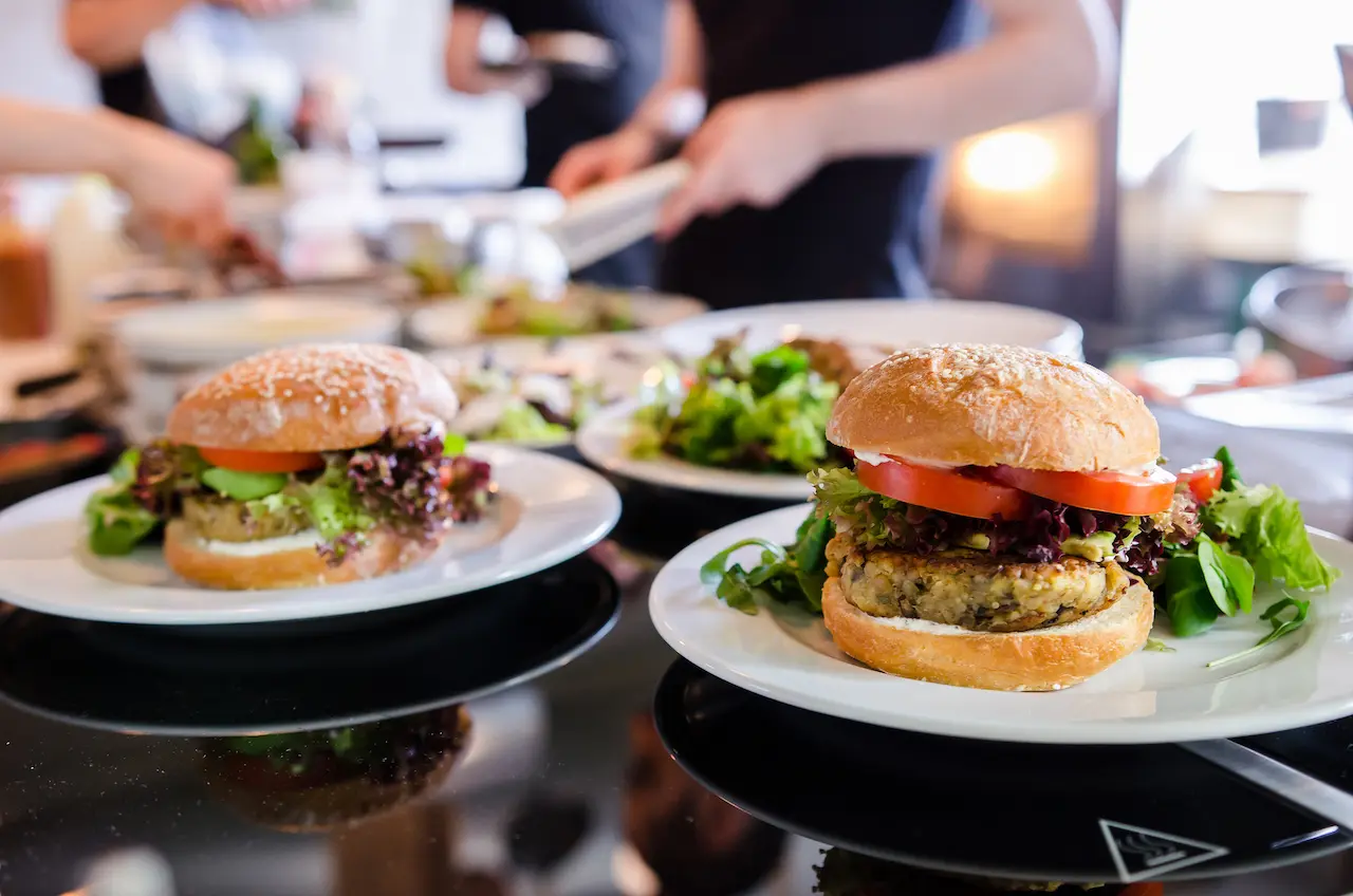 Two Homemade Burger on the Table