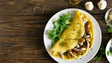 Japanese Style Chicken & Mushroom Omelette