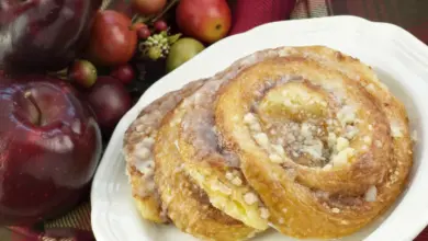 Little Apple Danishes On a White Plate