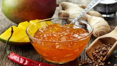 Clear Glass of Bowl Filled with Mango Chutney