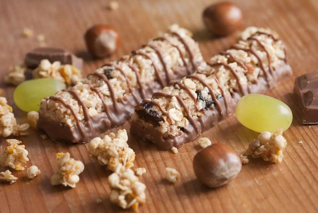 Milo Muesli Bars in the Silicone Healthy Bar Slice on a Wooden Table