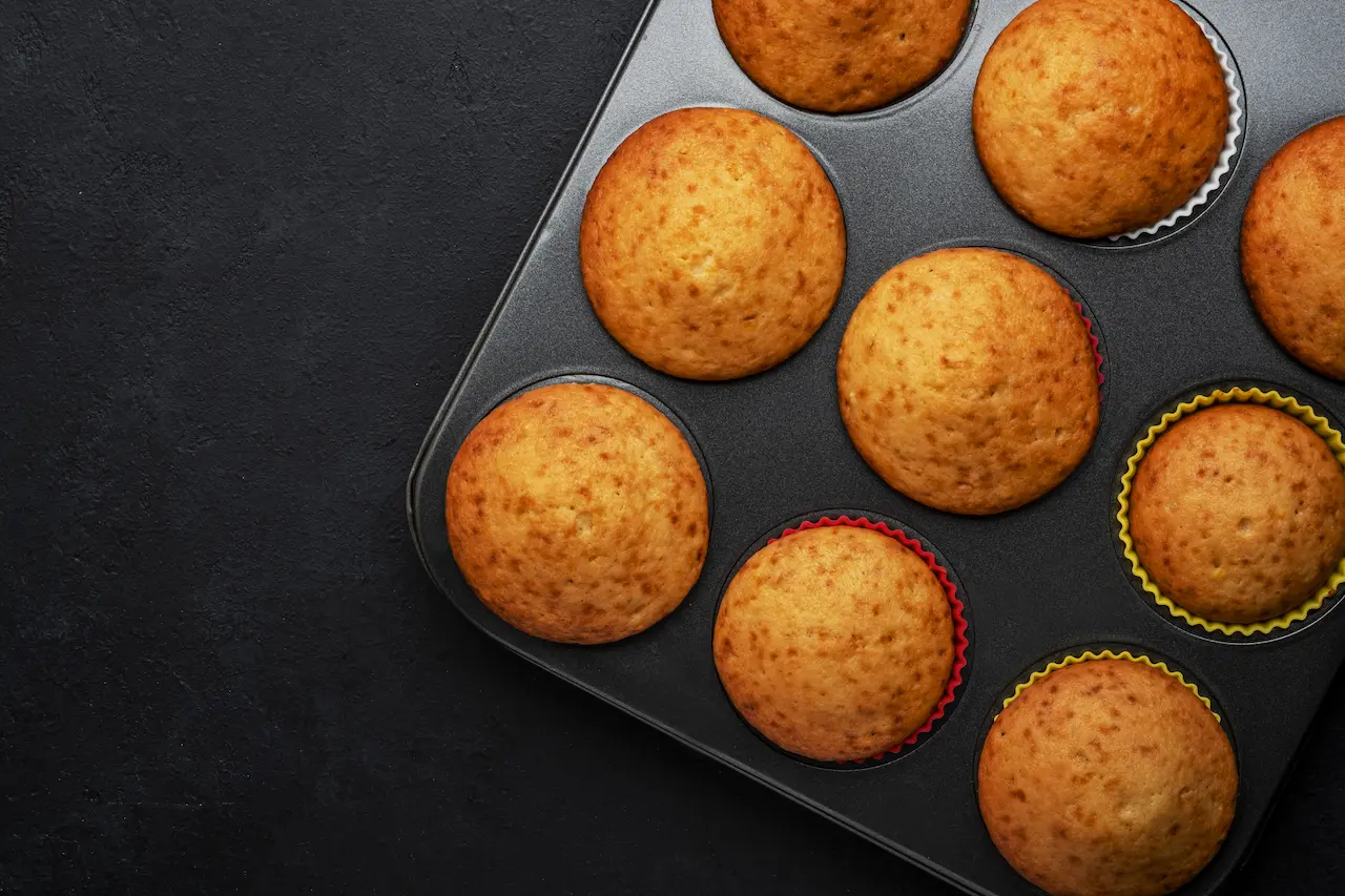 Freshly Baked Mini Orange Cupcakes