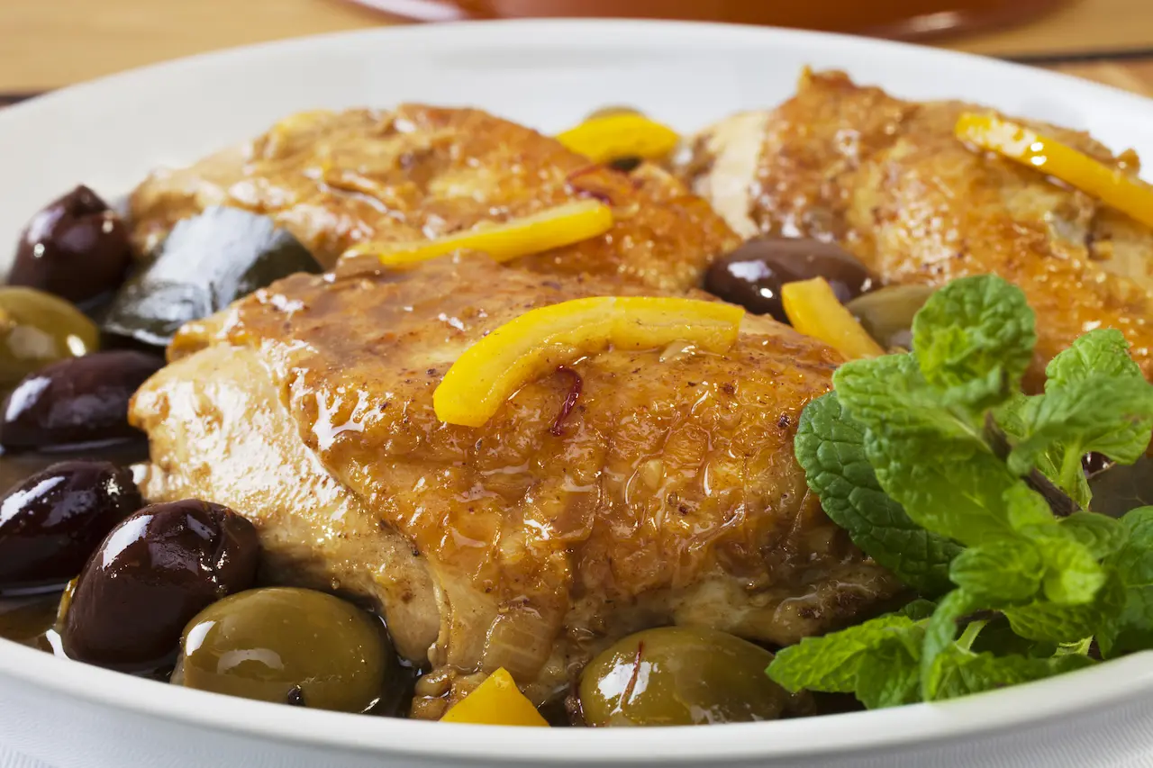 Moroccan Chicken Tagine With Olives And Preserved Lemon