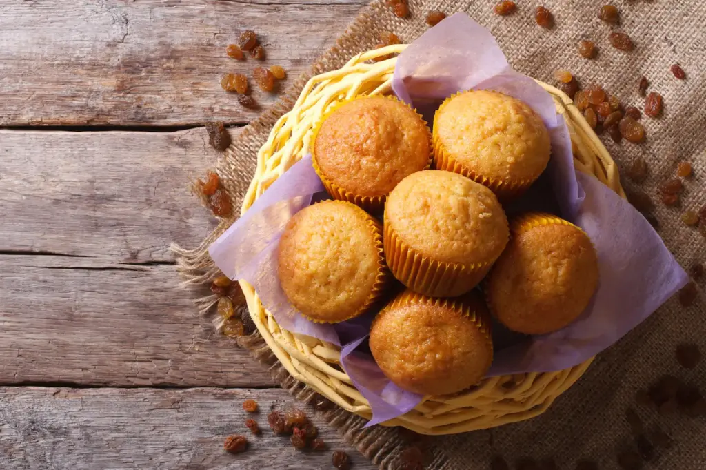 Orange Muffins in a Basket 