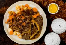 A Pressure Cooker Braised Steak With Melted Cheese