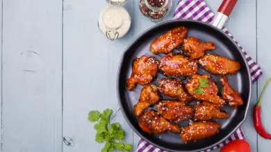 Pressure Cooker Honey Sesame Chicken on a Table Wood