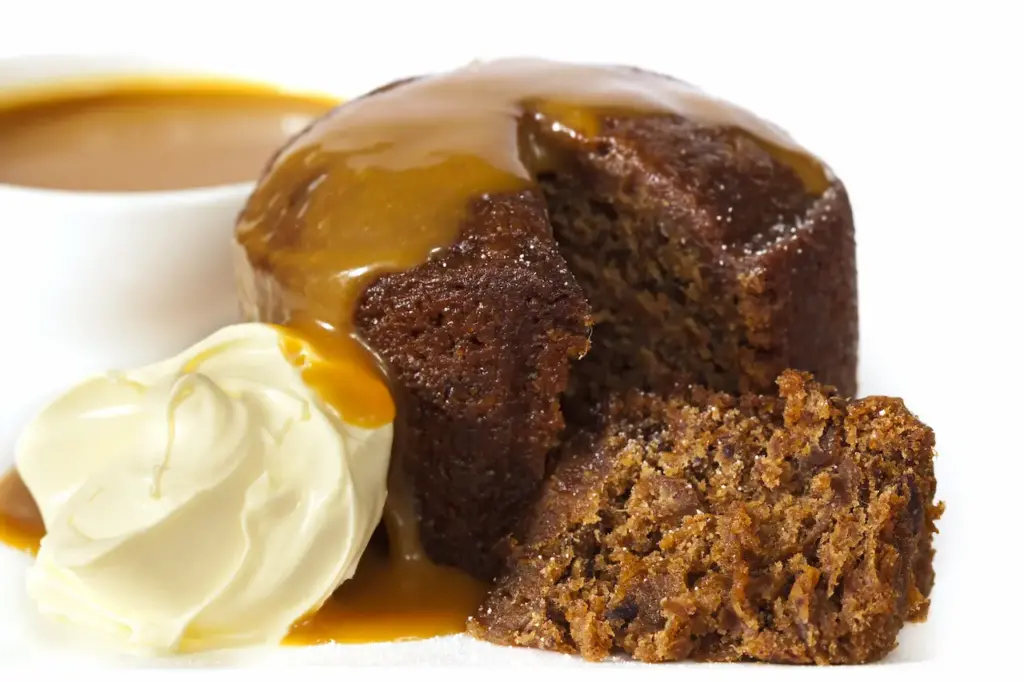 Pudding Topped with Caramel Sauce 