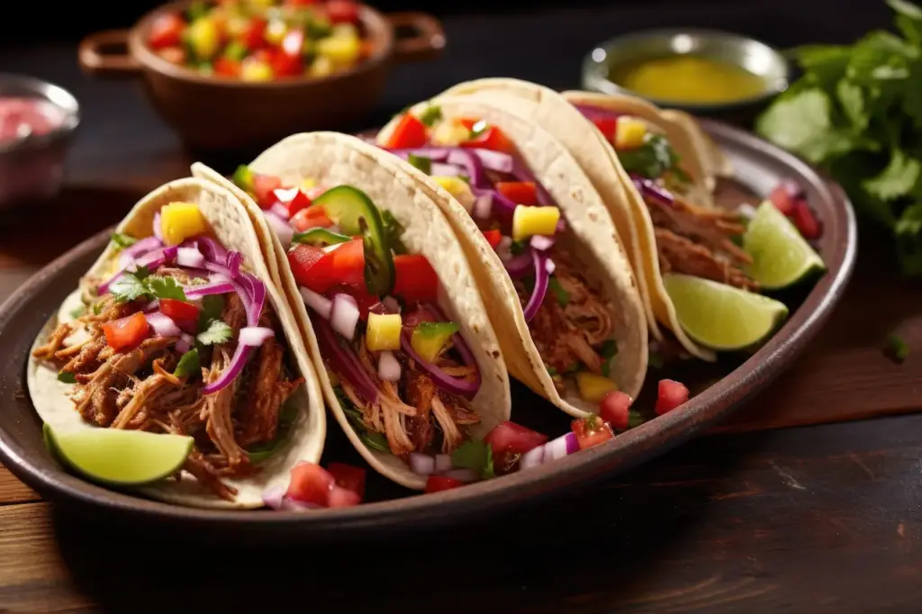 Pulled Pork Tacos on a Plate