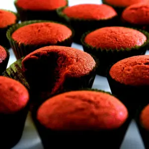 Freshly Baked Red Velvet Cupcakes
