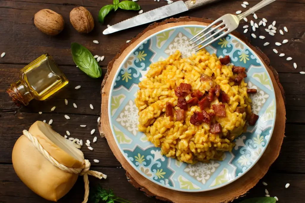 Risotto with a Pumpkin and Chorizo