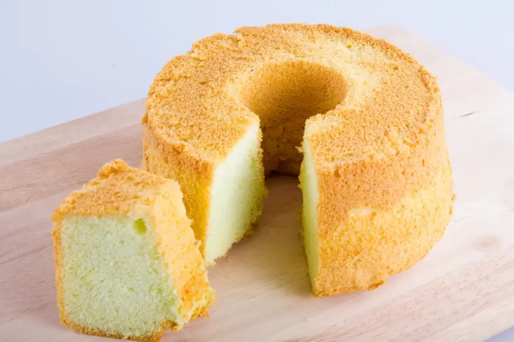 Sponge Cake on White Background 