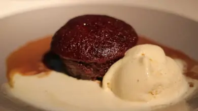 Sticky Date Pudding and Butterscotch Sauce and Vanilla Ice Cream