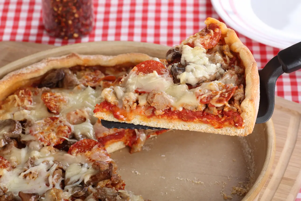 A Sliced Stovetop Pizza