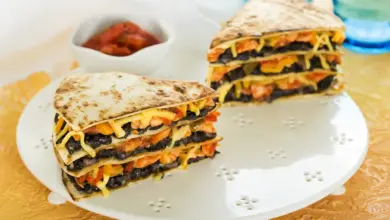 Tortilla Stack with Fresh Tomato Salsa With Red Sauce