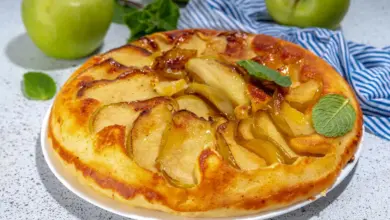 Upside Down Apple Cake with Fresh Green Apples