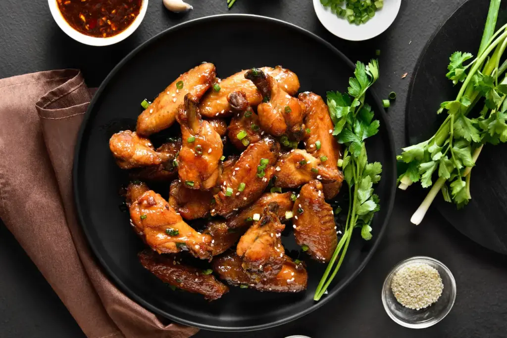 Honey Soy Chicken Wings Top View 
