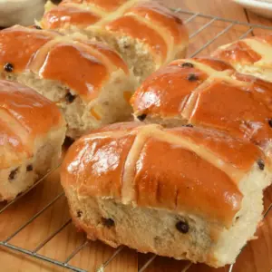 Hot Cross Buns on a Cooling Rack