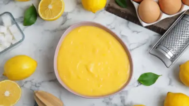 Lemon Curd Cook Processor with Fresh Fruits