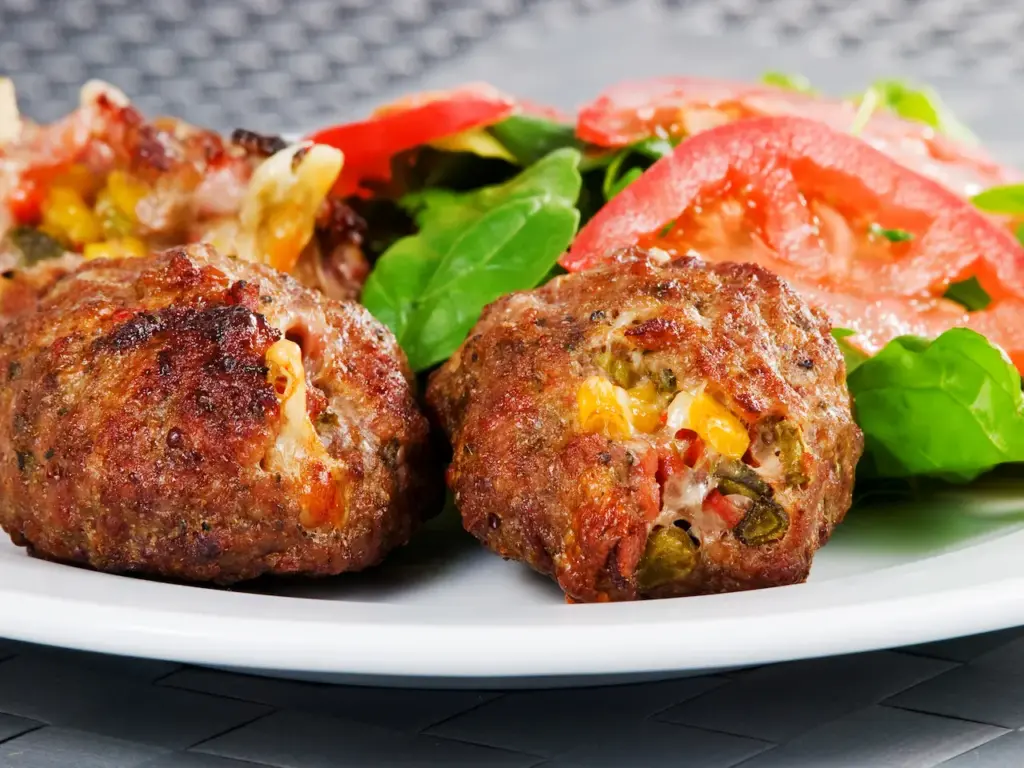 Meatballs With Corn And Cheese