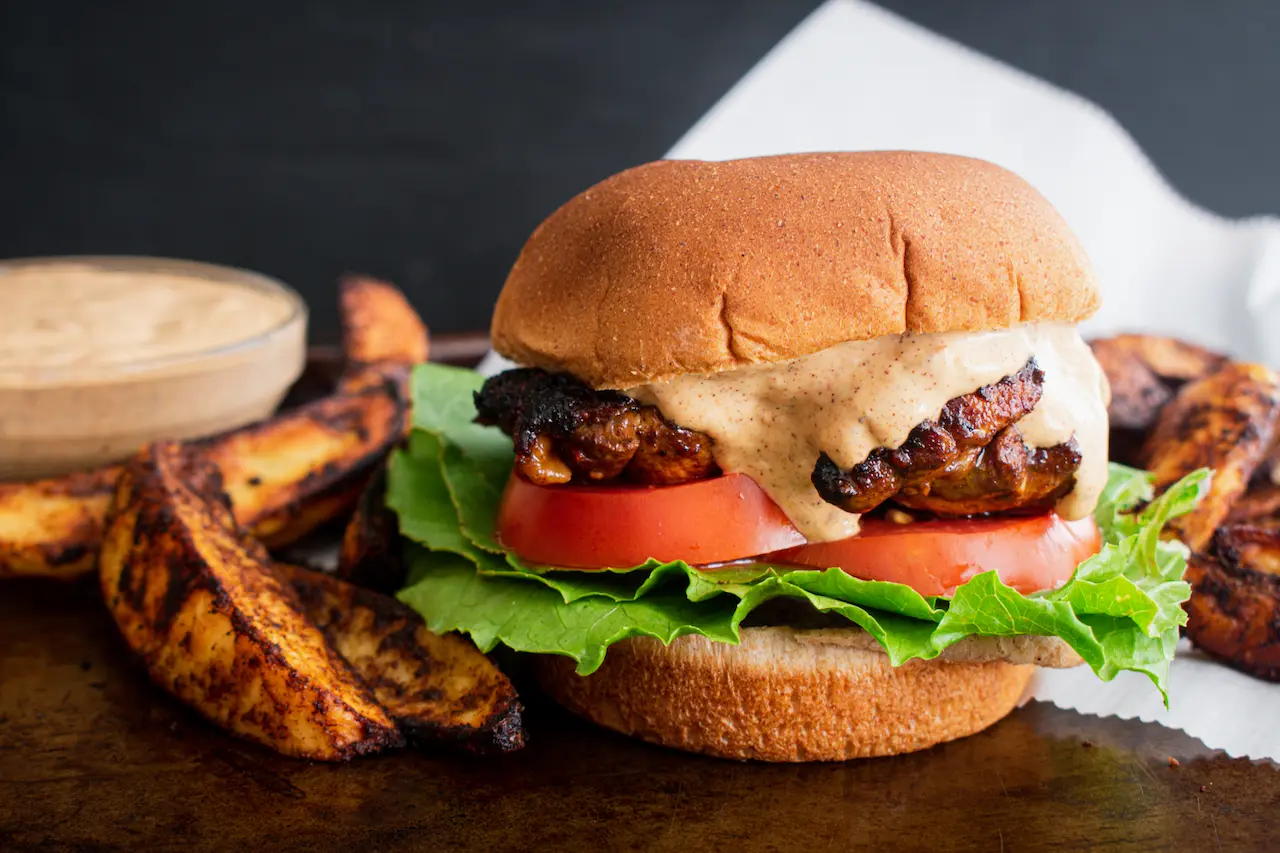 Peri Peri Chicken Burgers with a Sauce