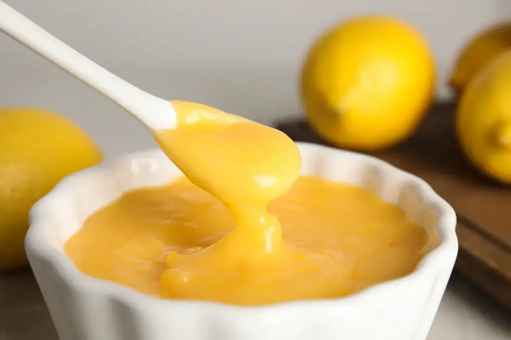 Spoon with Delicious Lemon Curd 