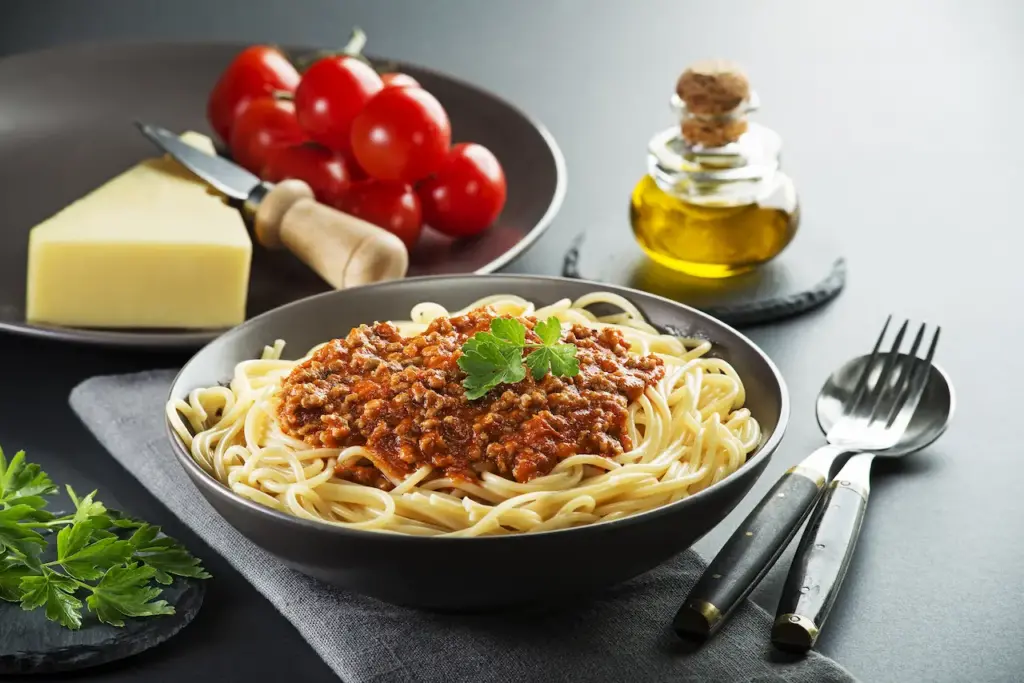A Spaghetti Bolognese on a Plate