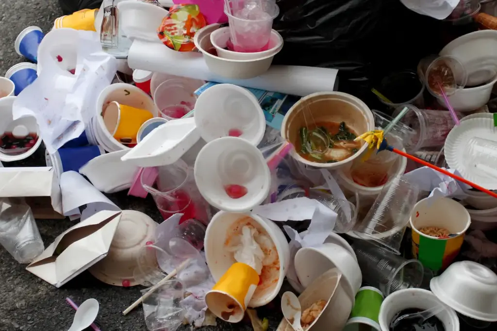 Food And PVC Cup Waste