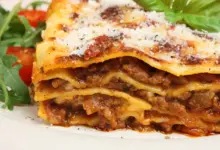 A Lasagna Topped with Cheese Lasagna Recipe