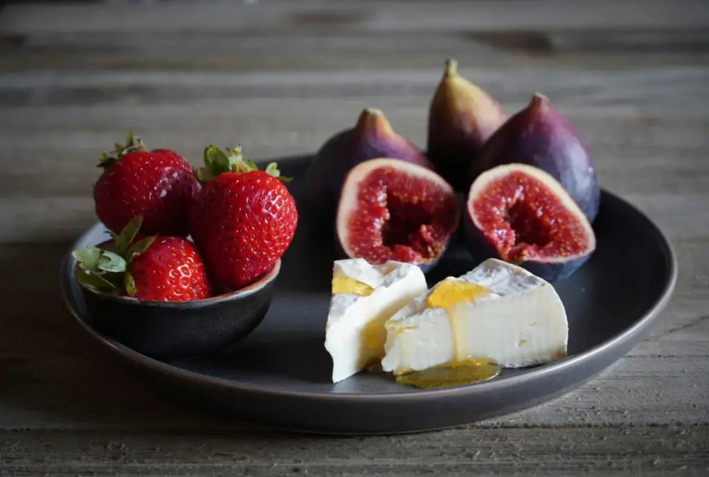 Brie Cheese In A Bowl With Fruit