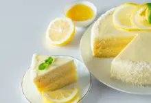 Lemon Coconut Cake Slice