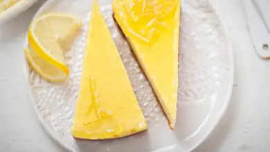 Lemon & Ricotta Cheesecake on a Plate