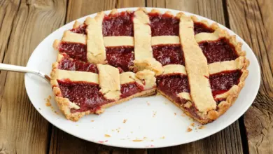 Old-Fashioned Strawberry Pie on a White Plate